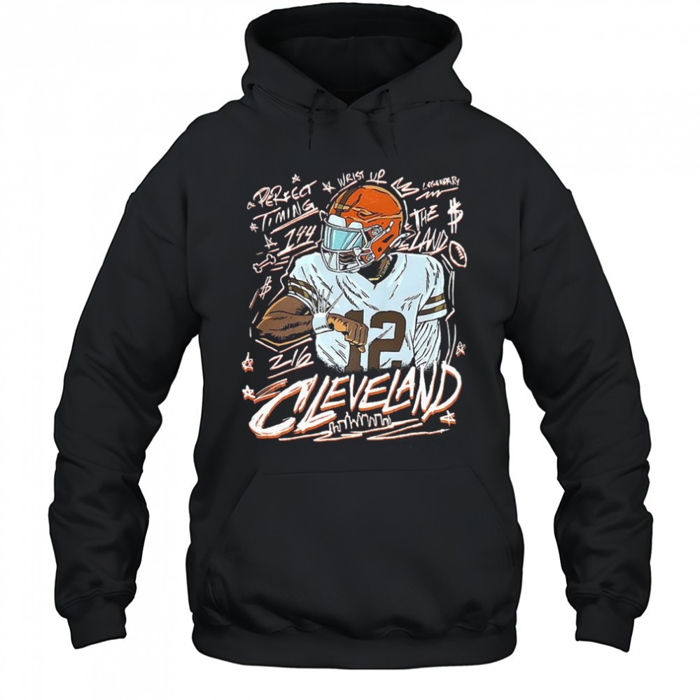 Shedeur Sanders Cleveland Browns football perfect timing wrist up legendary graphic shirt