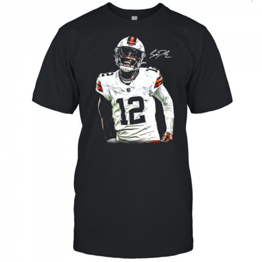Shedeur Sanders Cleveland Browns football the debut signature shirt