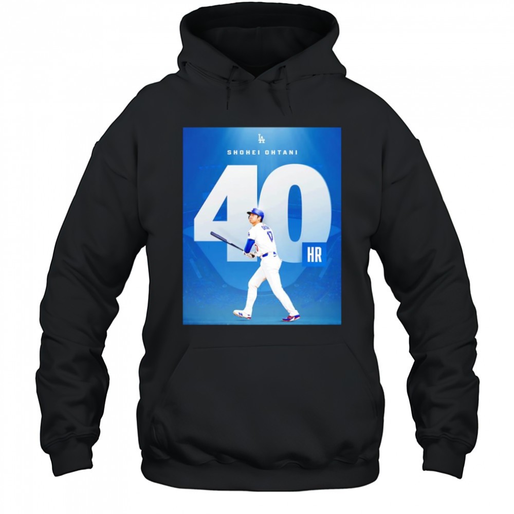 Shohei Ohtani 40 home runs Los Angeles Dodgers poster shirt