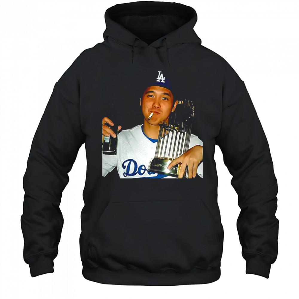 Shohei Ohtani Los Angeles Dodgers World Series Champions 2025 celebration smoking shirt