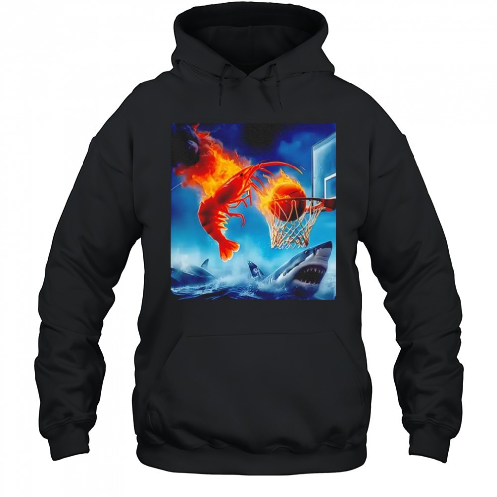 Shrimp Dunk Basketball Shark shirt