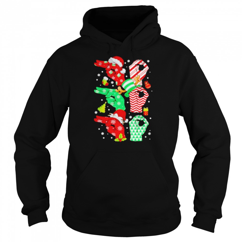 Sign Language Tree 2025 Christmas shirt