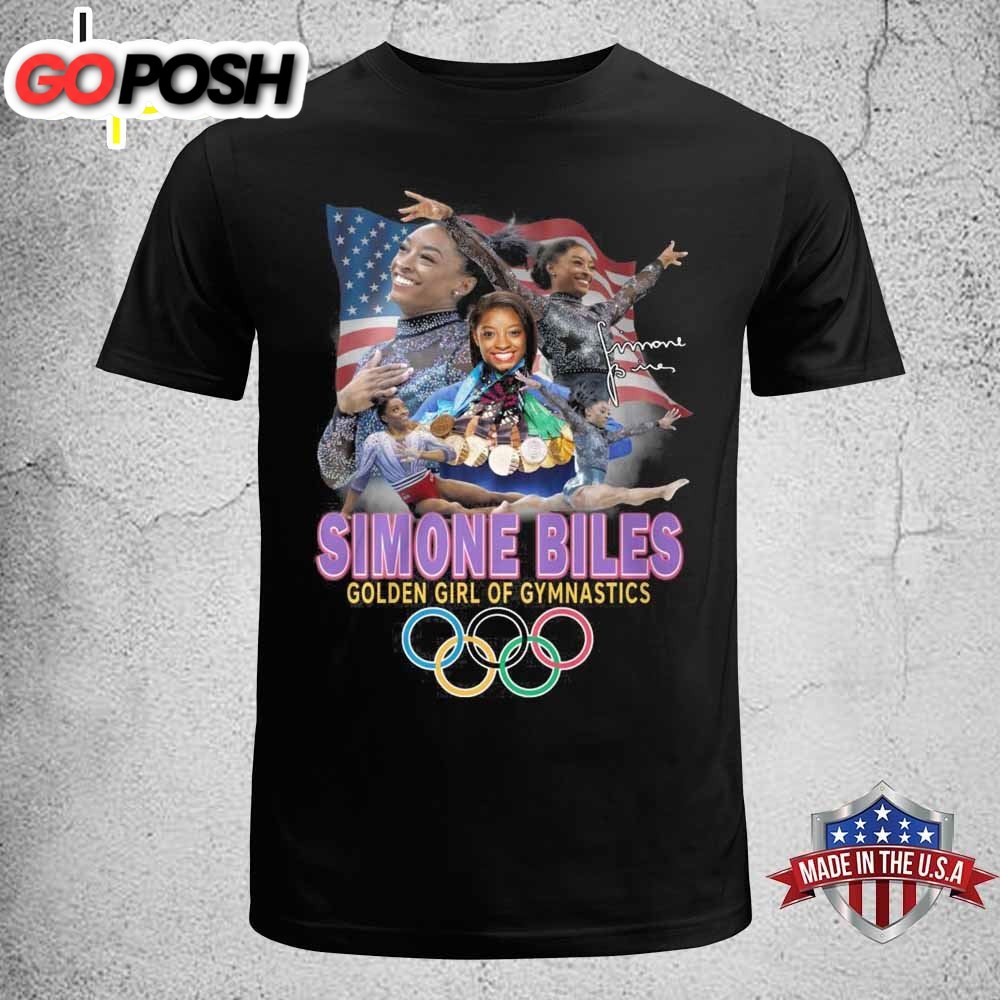 Simone Biles Golden Girl Of Gymnastics Shirt