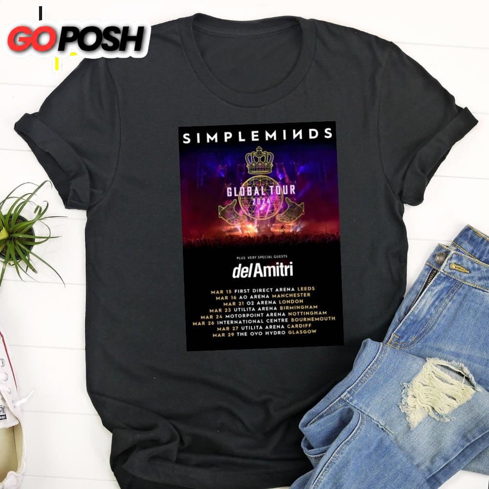 SIMPLE MINDS Global Tour 2025 UK Tour Poster T-shirt