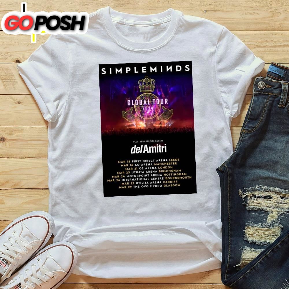 SIMPLE MINDS Global Tour 2025 UK Tour Poster Unisex T-shirt