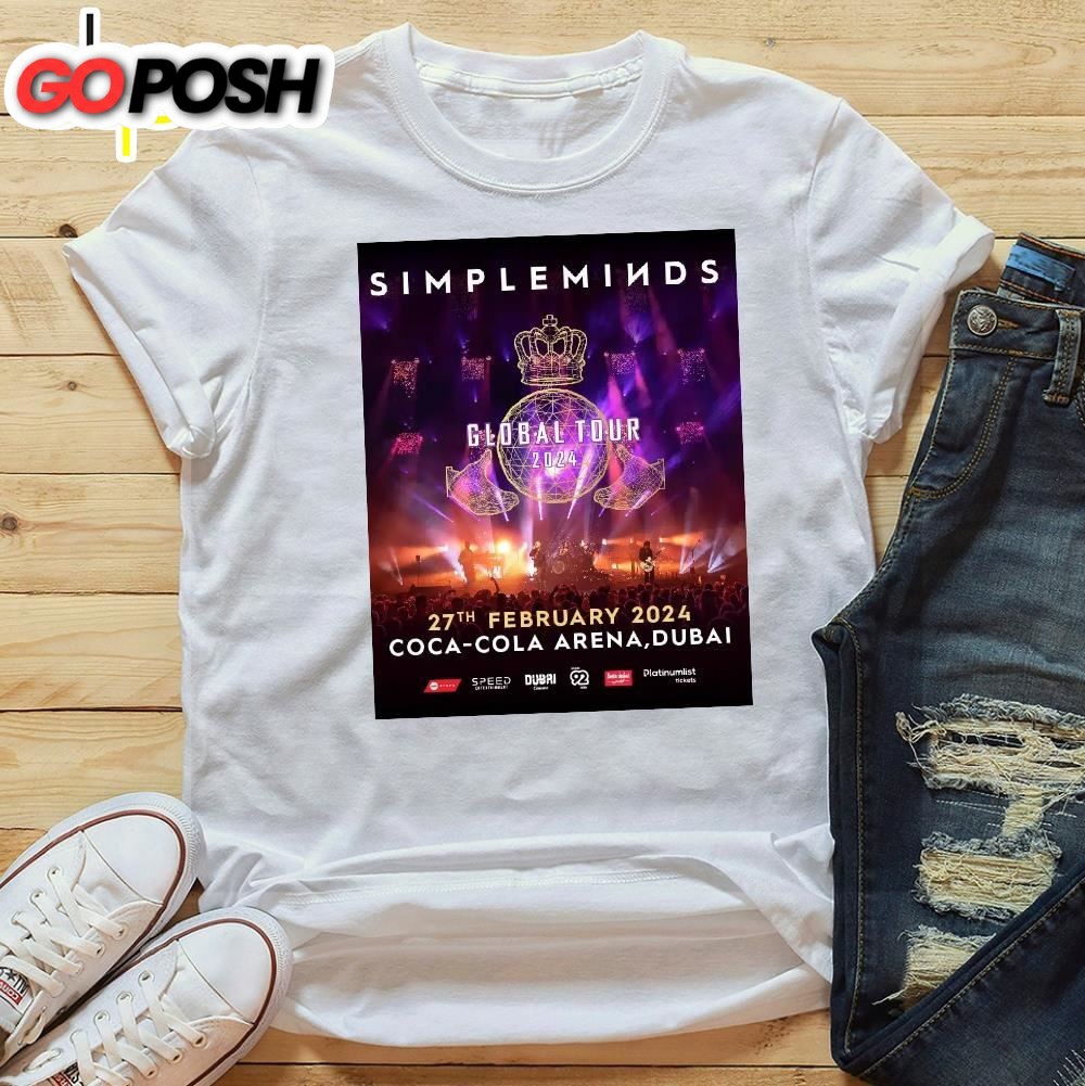 Simple Minds Live Concert in Dubai 27th Feb 2025 Unisex T-shirt