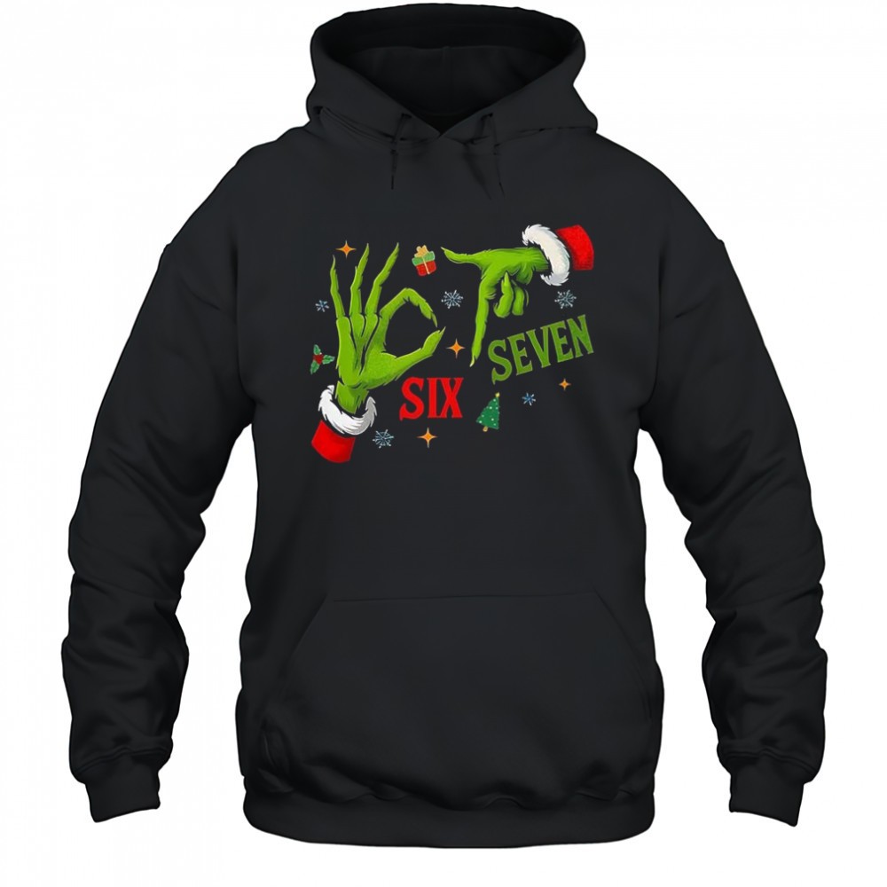 Six seven hand Xmas Christmas shirt