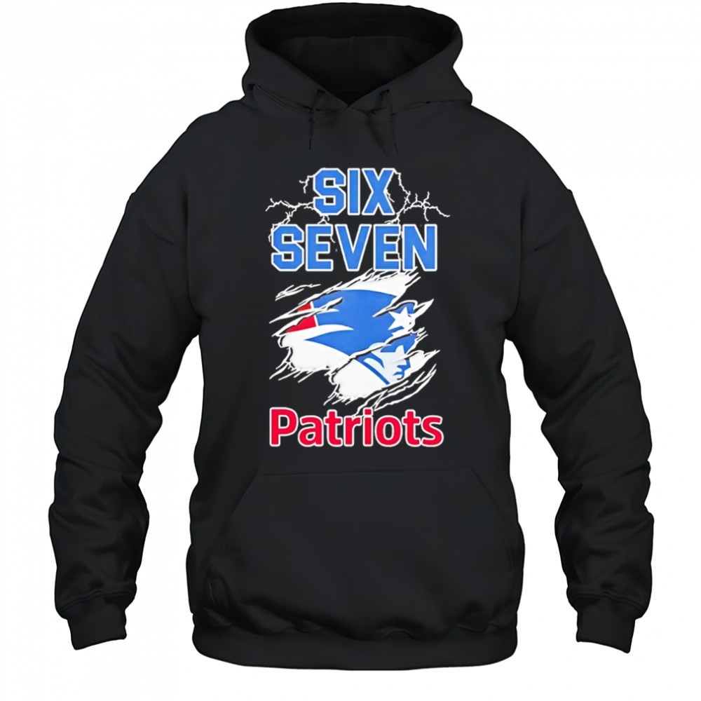Six Seven New England Patriots logo shirt