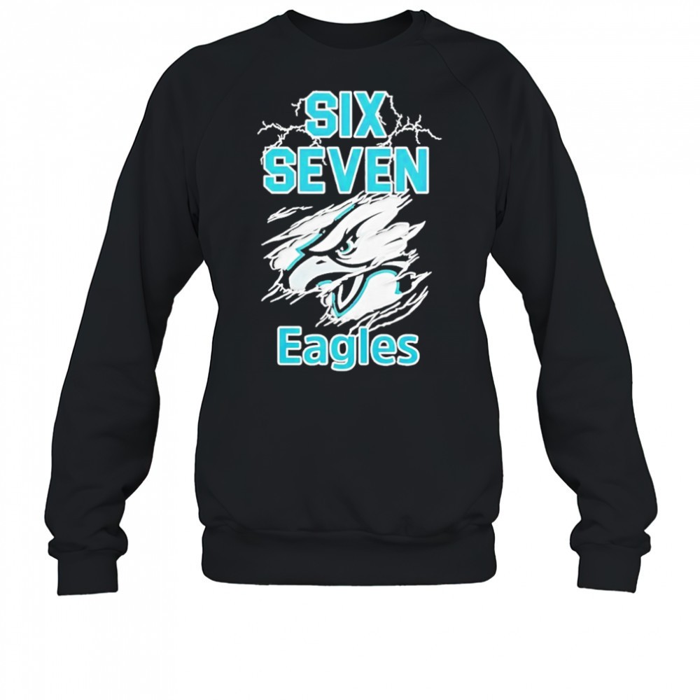 six-seven-philadelphia-eagles-logo-lightning-shirt-vktpoku1 Six Seven Philadelphia Eagles logo lightning shirt