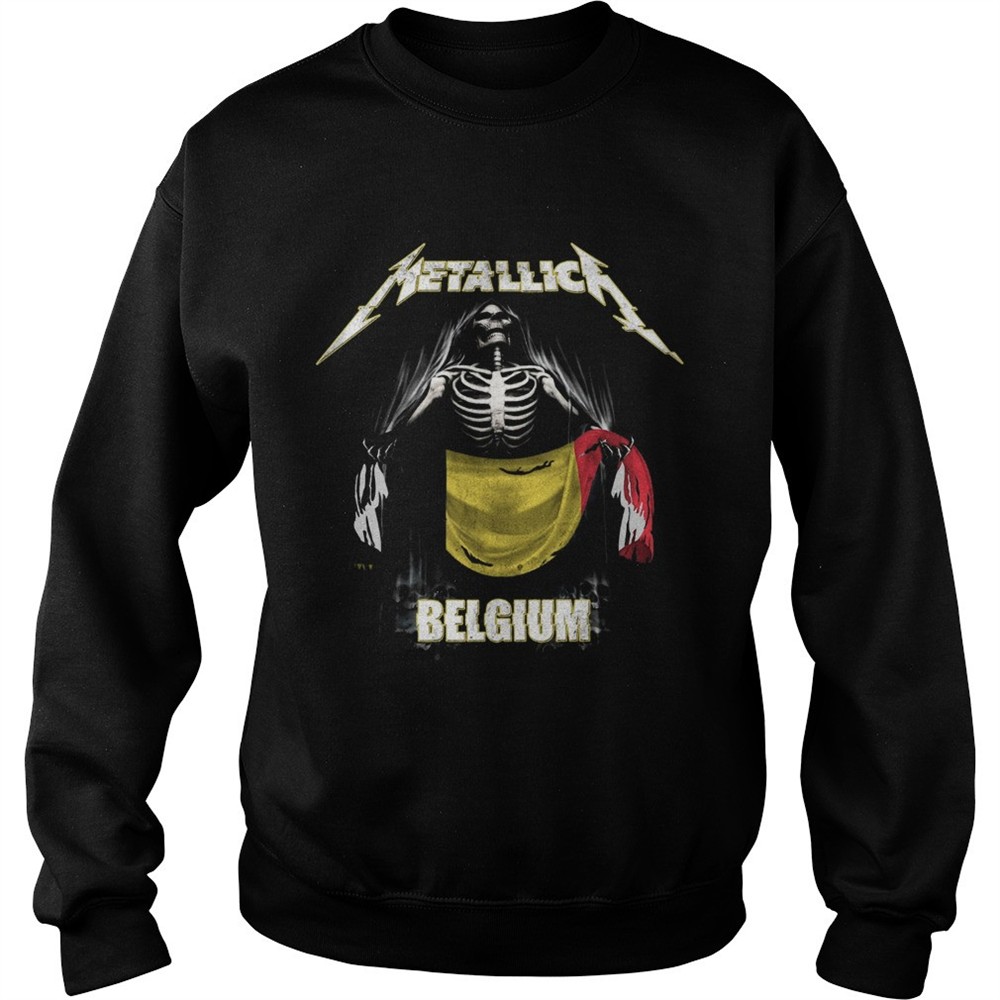 Skeleton Metallica Belgium Flag shirt