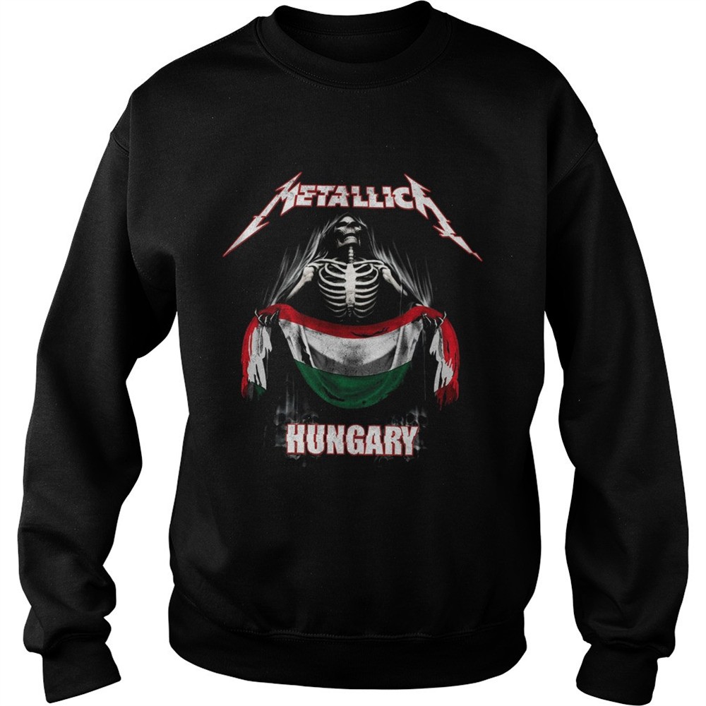 Skeleton Metallica Hungary Flag shirt