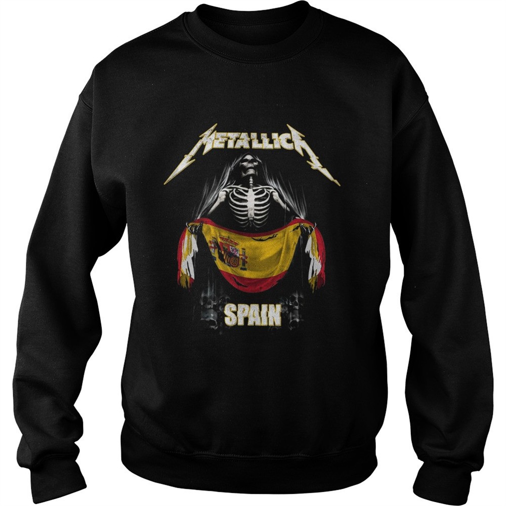 Skeleton Metallica Spain Flag shirt