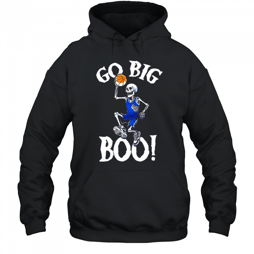 Skeleton playing basketball Go Big Boo shirt