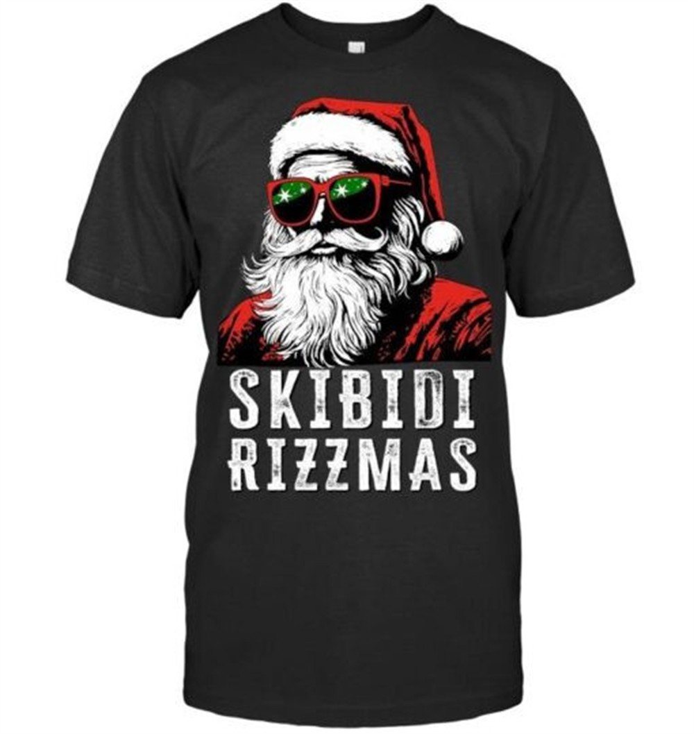 Skibidi Rizzmas Christmas Rizz Santa Claus Charisma Kid Cool T Shirt