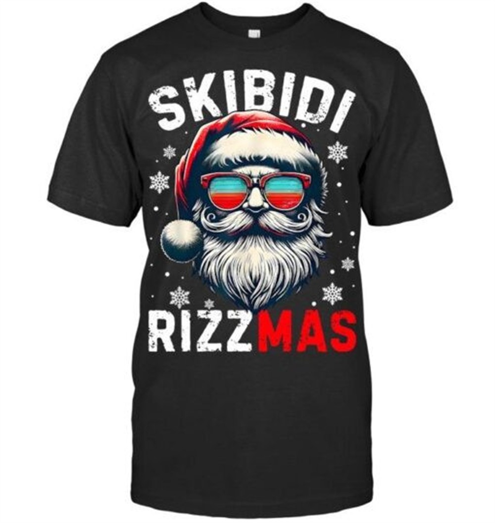 Skibidi Rizzmas Christmas Rizz Santa Claus Charisma Xmas Kid T Shirt