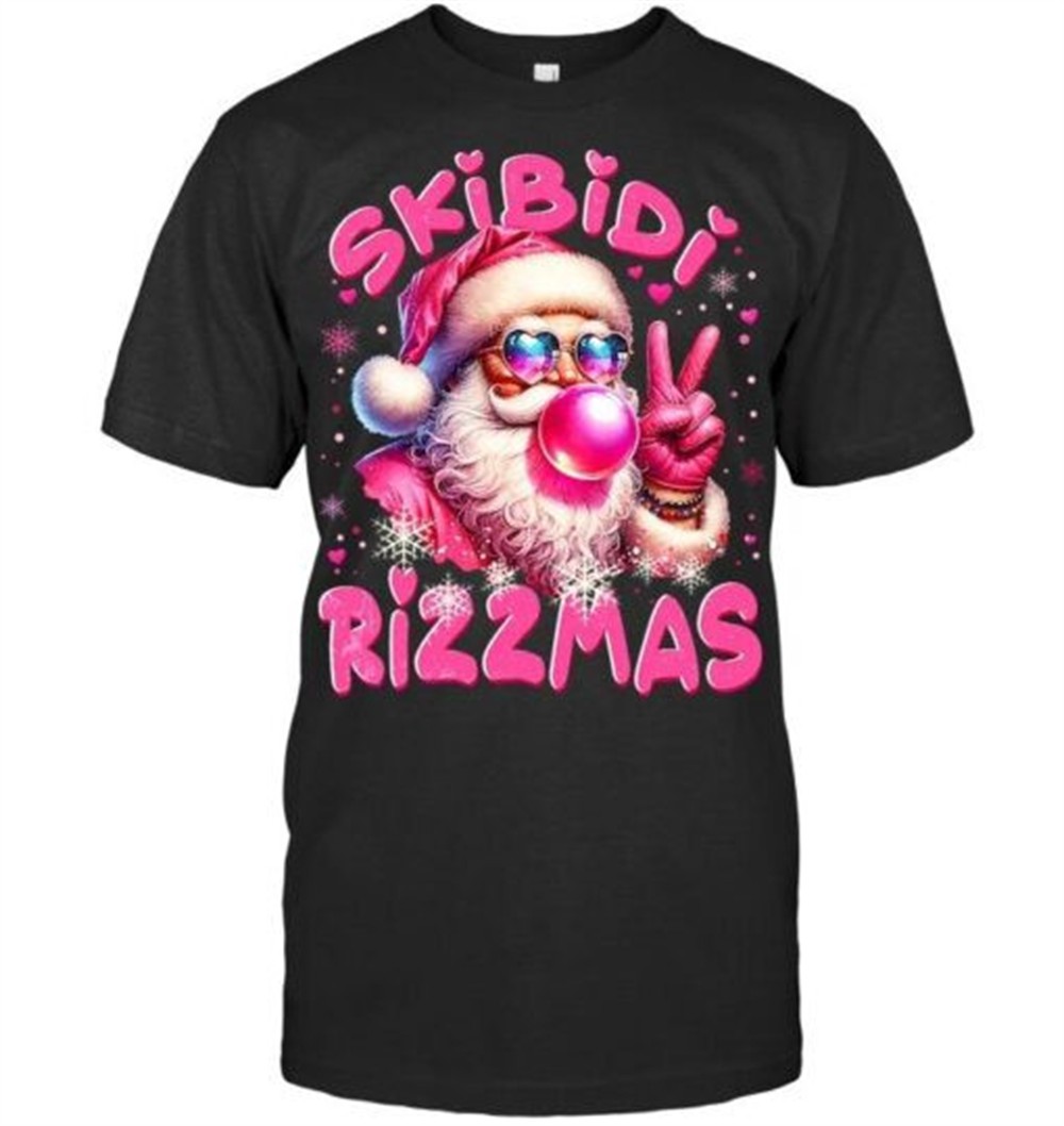 Skibidi Rizzmas Christmas Santa Claus Merry Rizz Mas Sigmas T Shirt