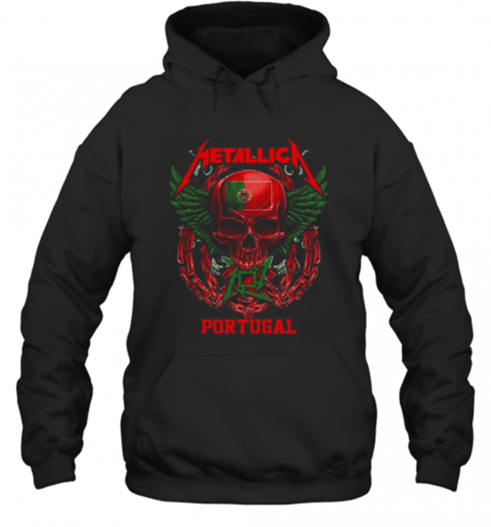 Skull Metallica Portugal Flag T-Shirt
