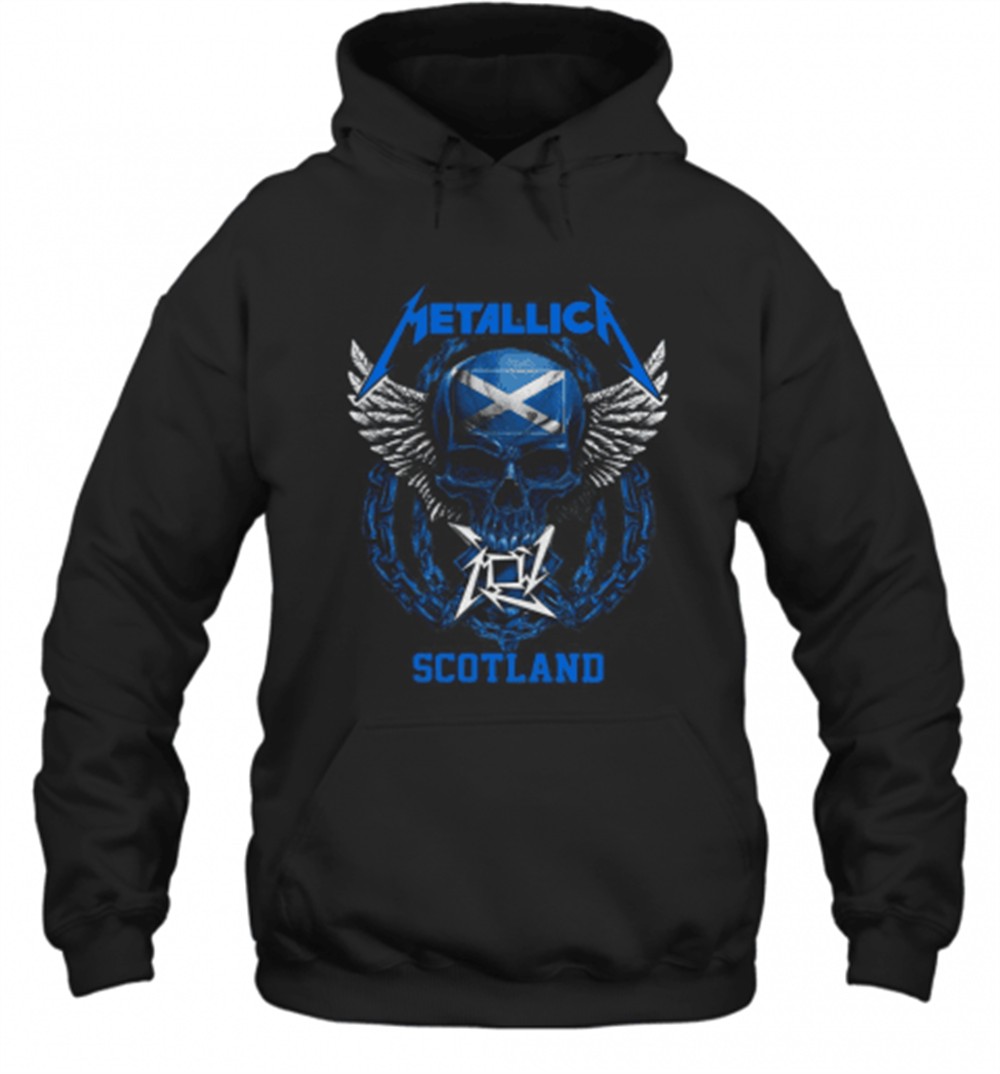Skull Metallica Scotland Flag T-Shirt