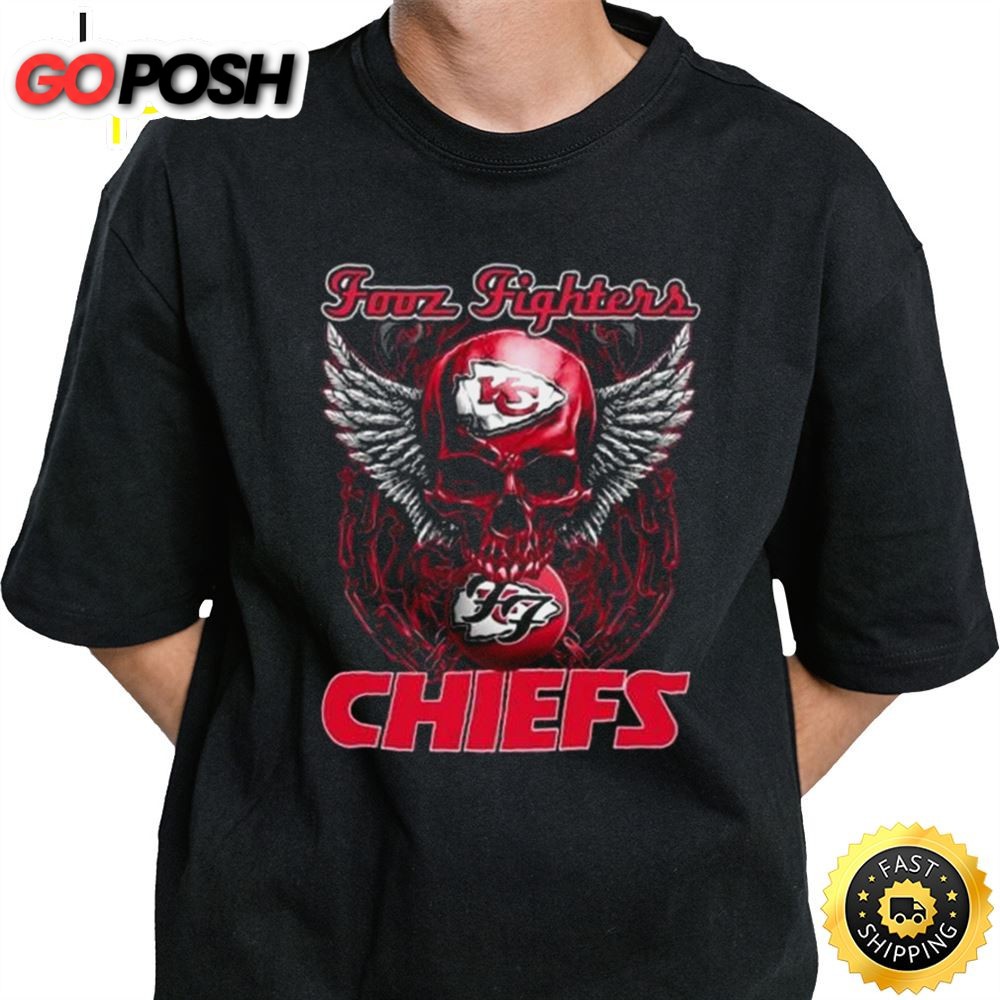 Skull Wings Fooz Fighters Kansas City Sport Football Shirt