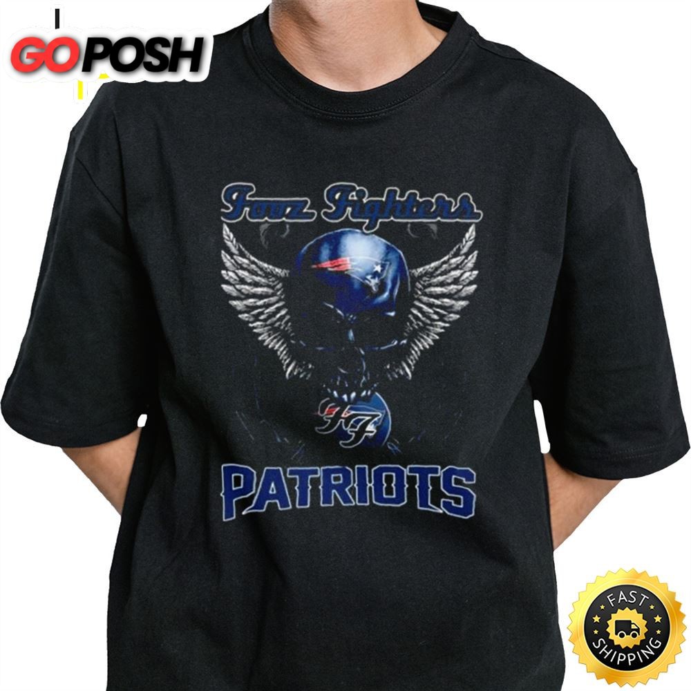 Skull Wings Fooz Fighters New England Sport Football Shirt