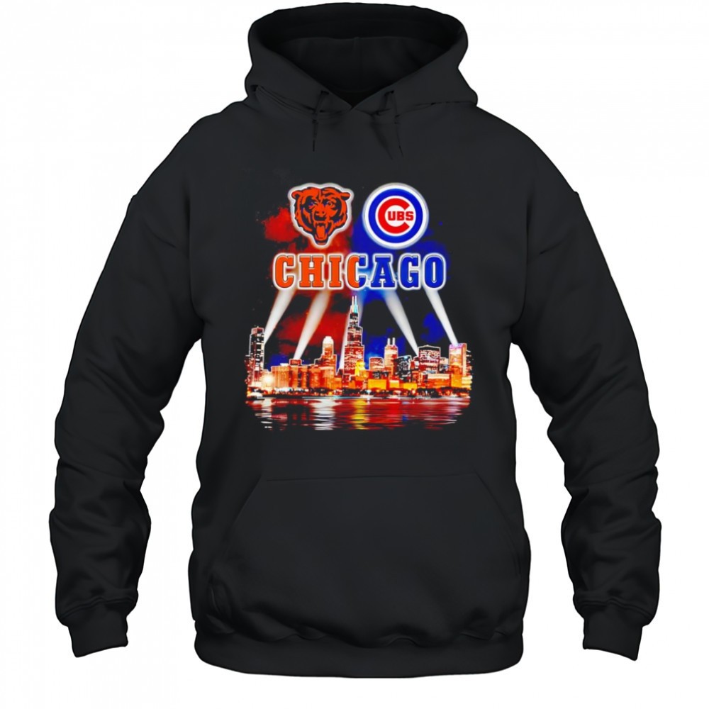 Skyline city Chicago Bears and Cubs shirt