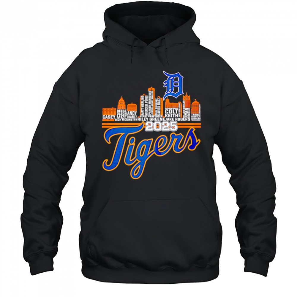 Skyline Detroit Tigers 2025 name players shirt