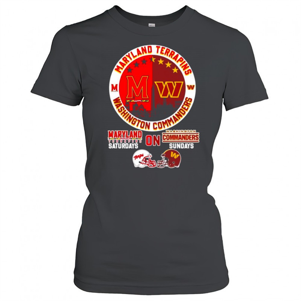 skyline-maryland-terrapins-on-saturdays-washington-commanders-on-sundays-shirt-ougy7rx1 Skyline Maryland Terrapins on Saturdays Washington Commanders on Sundays shirt