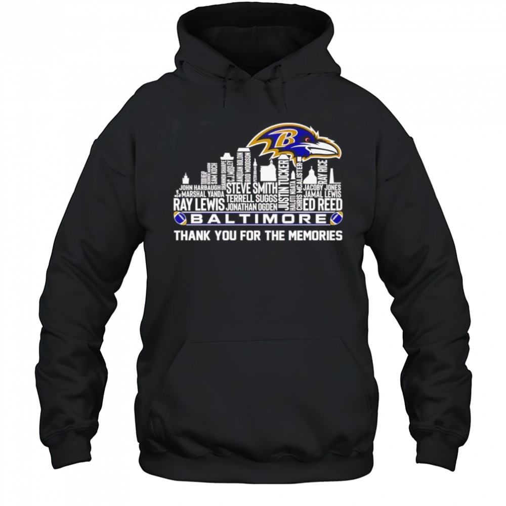 Skyline name Baltimore thank you for the memories shirt