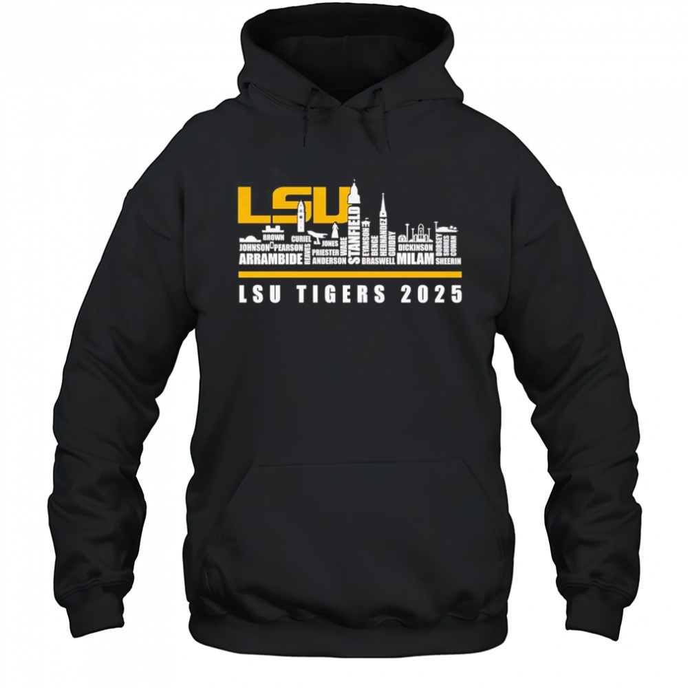 Skyline name LSU Tigers 2025 shirt