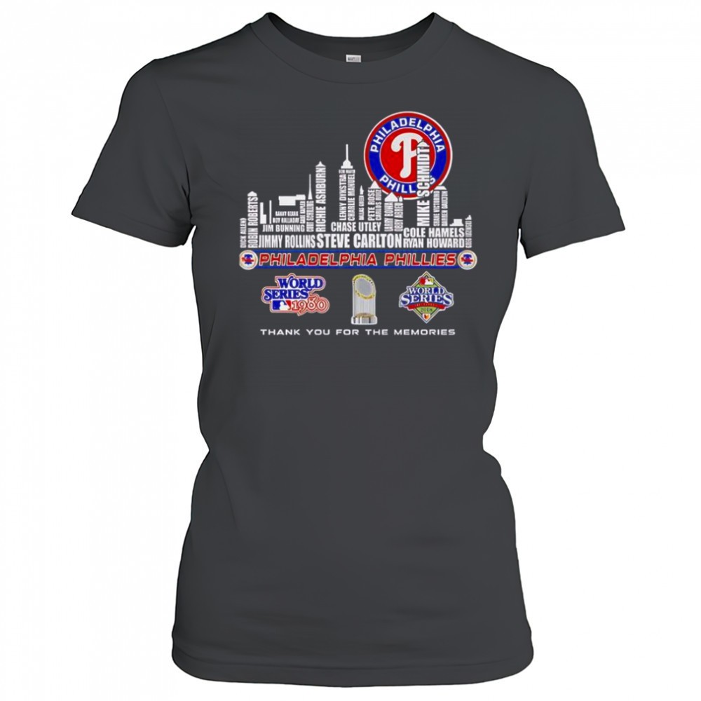 skyline-name-philadelphia-phillies-world-series-thank-you-for-the-memories-t-shi-g6dis9fn Skyline Name Philadelphia Phillies World Series Thank You For The Memories T-Shirt