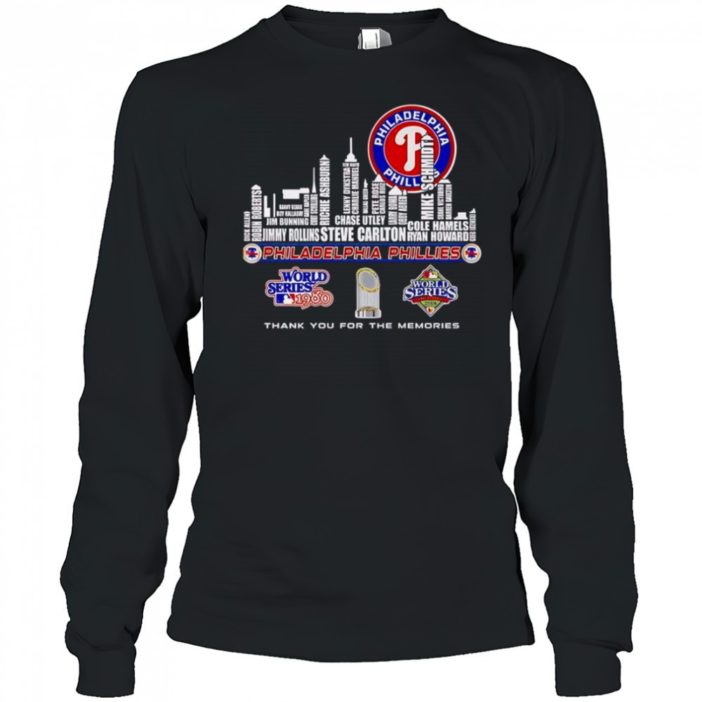 skyline-name-philadelphia-phillies-world-series-thank-you-for-the-memories-t-shi-g6dis9fn Skyline Name Philadelphia Phillies World Series Thank You For The Memories T-Shirt