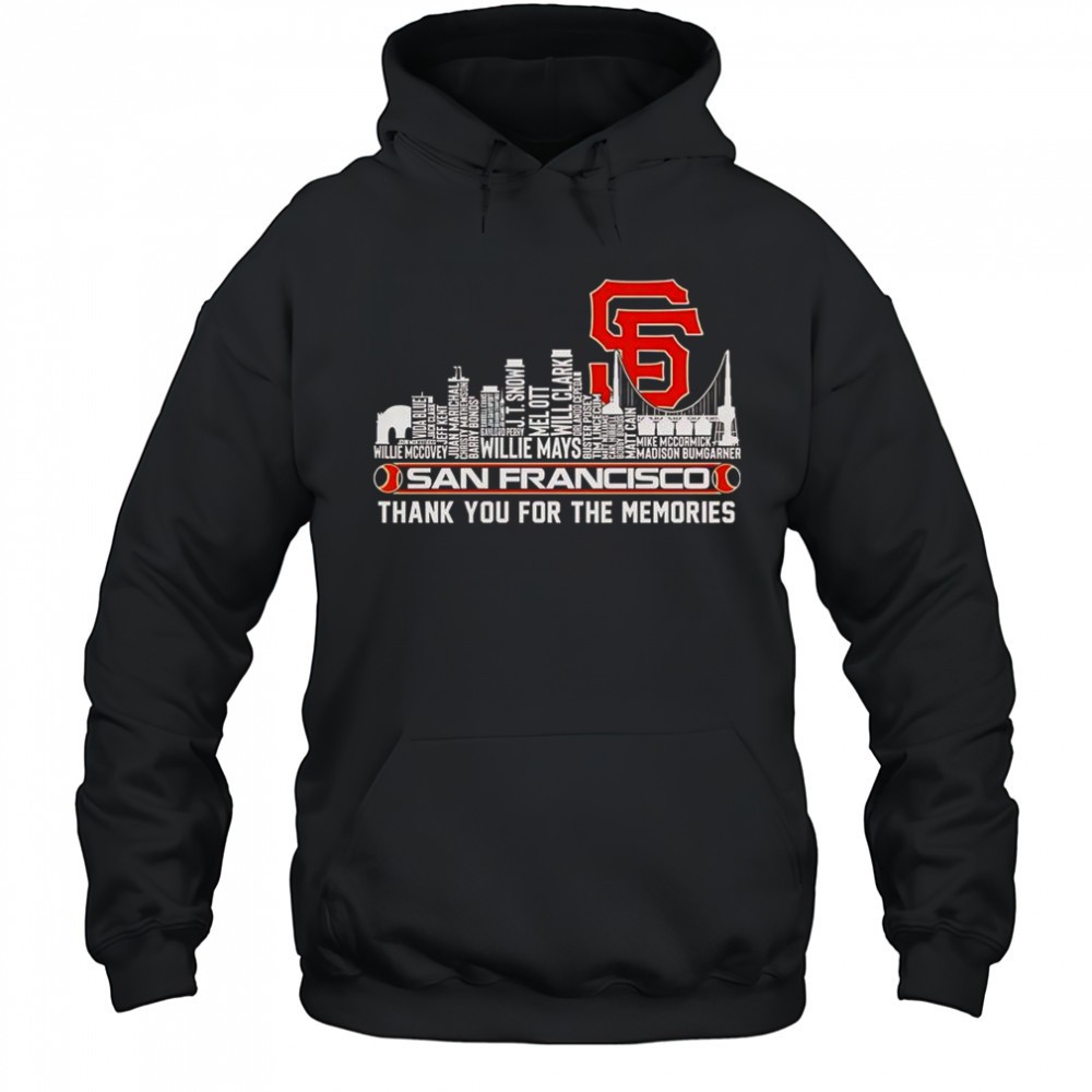 Skyline Name San Francisco Giants Thank You For The Memories T-Shirt