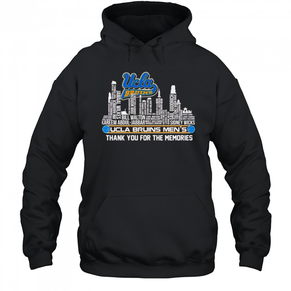 Skyline name UCLA Bruins mens thank you for the memories shirt