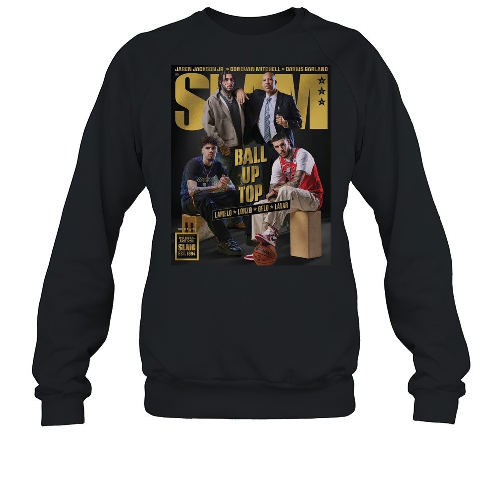 Slam 2025 Ball Up Top Gold Metal Lamelo Lonzo Liangelo Lavar Shirt