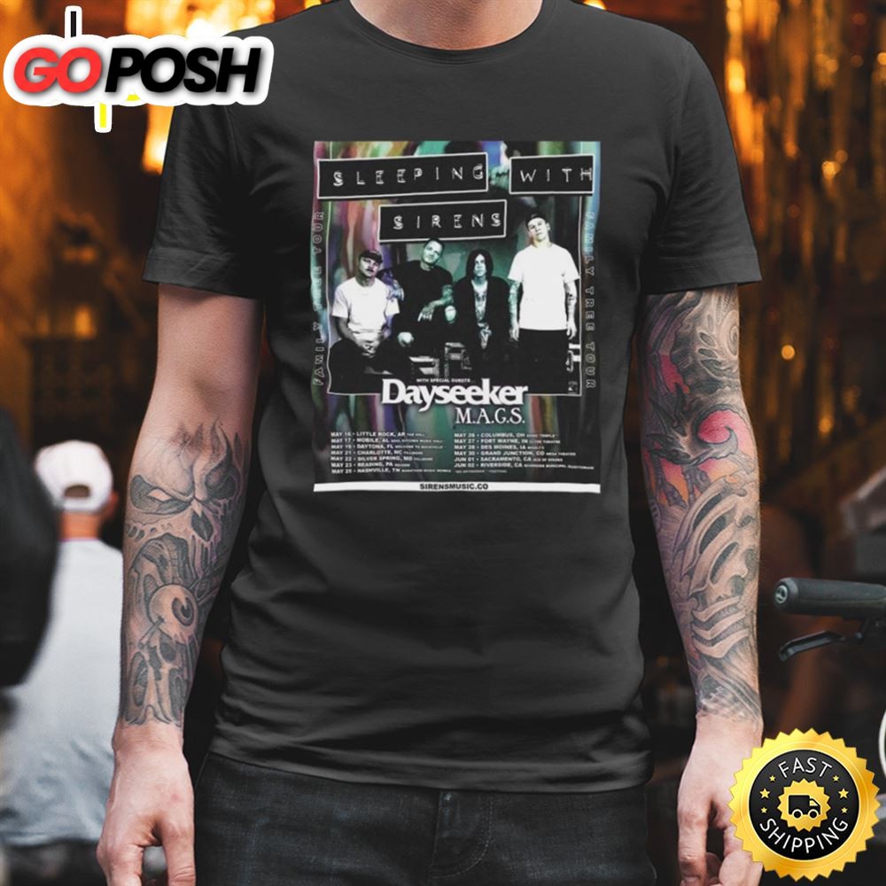 Sleeping With Sirens Announce Family Tree Tour 2025 Unisex Black T-shirt