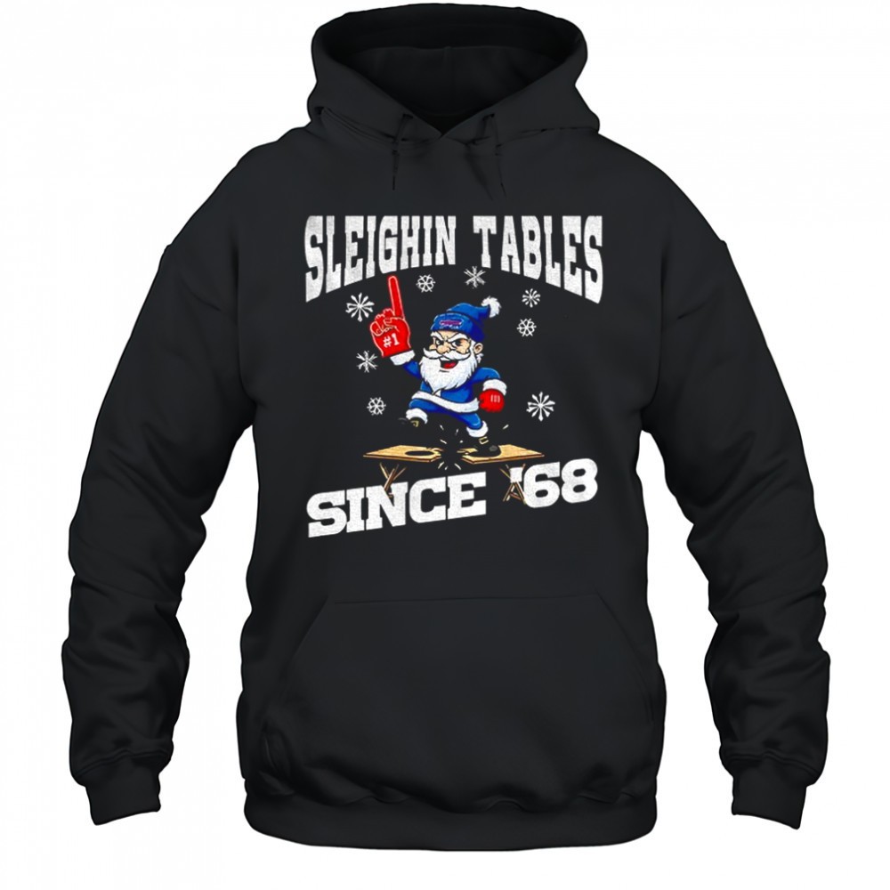 Sleighin Tables Since 68 Buffalo Bills NFL Merry Christmas 2025 shirt