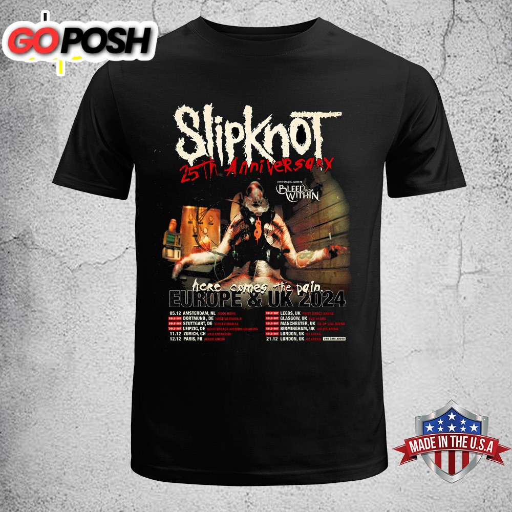 Slipknot 25th Anniversary Europe & UK 2025 Unisex T-Shirt