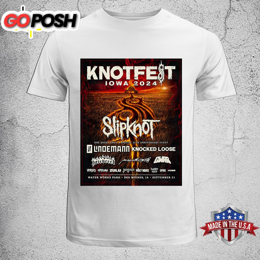 Slipknot Knotfest Iowa Returns September 2025 Featuring Unisex T-Shirt