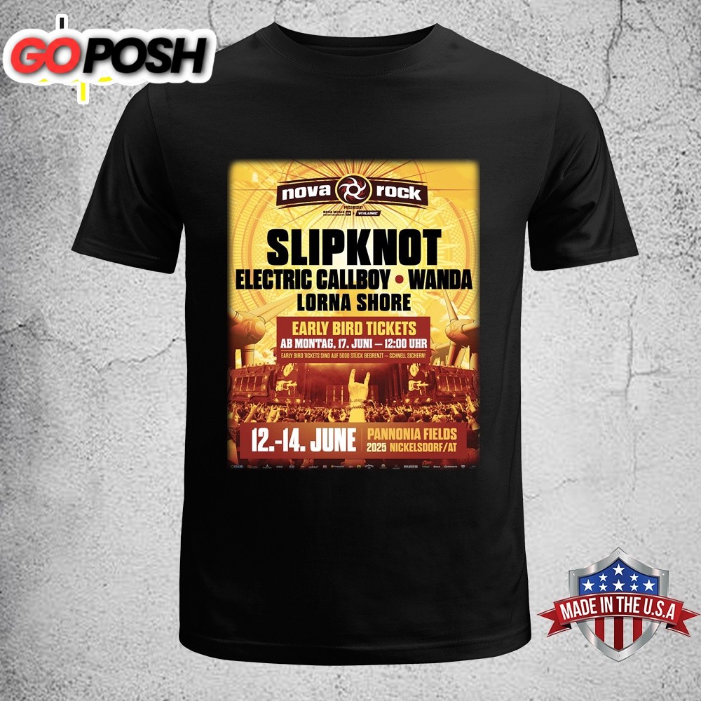 Slipknot Nova Rock 2025 Electric Callboy Wanda Lorna Shore Unisex T-Shirt