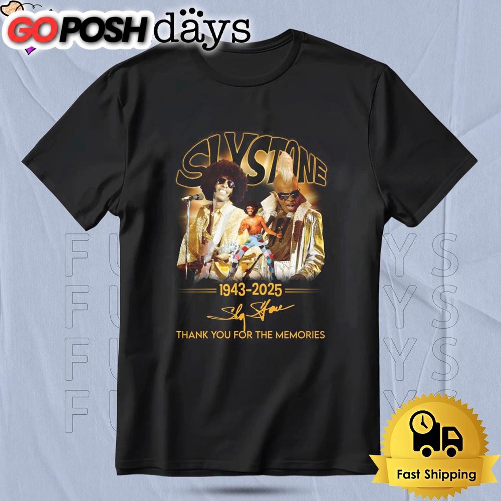 Sly Stone 82Th Anniversary Thank You For The Memories T Shirt