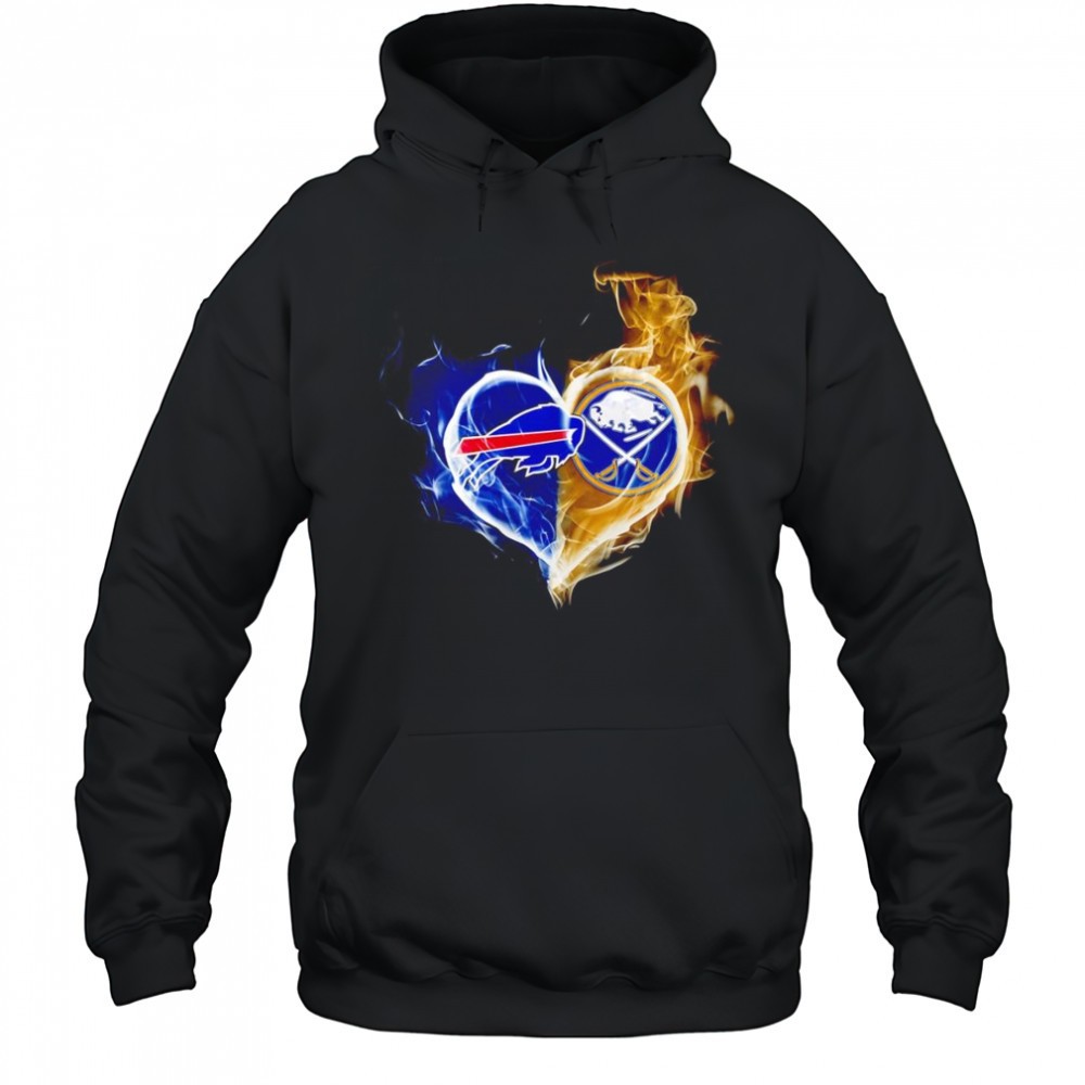 Smoke heart Buffalo Bills and Buffalo Sabres shirt