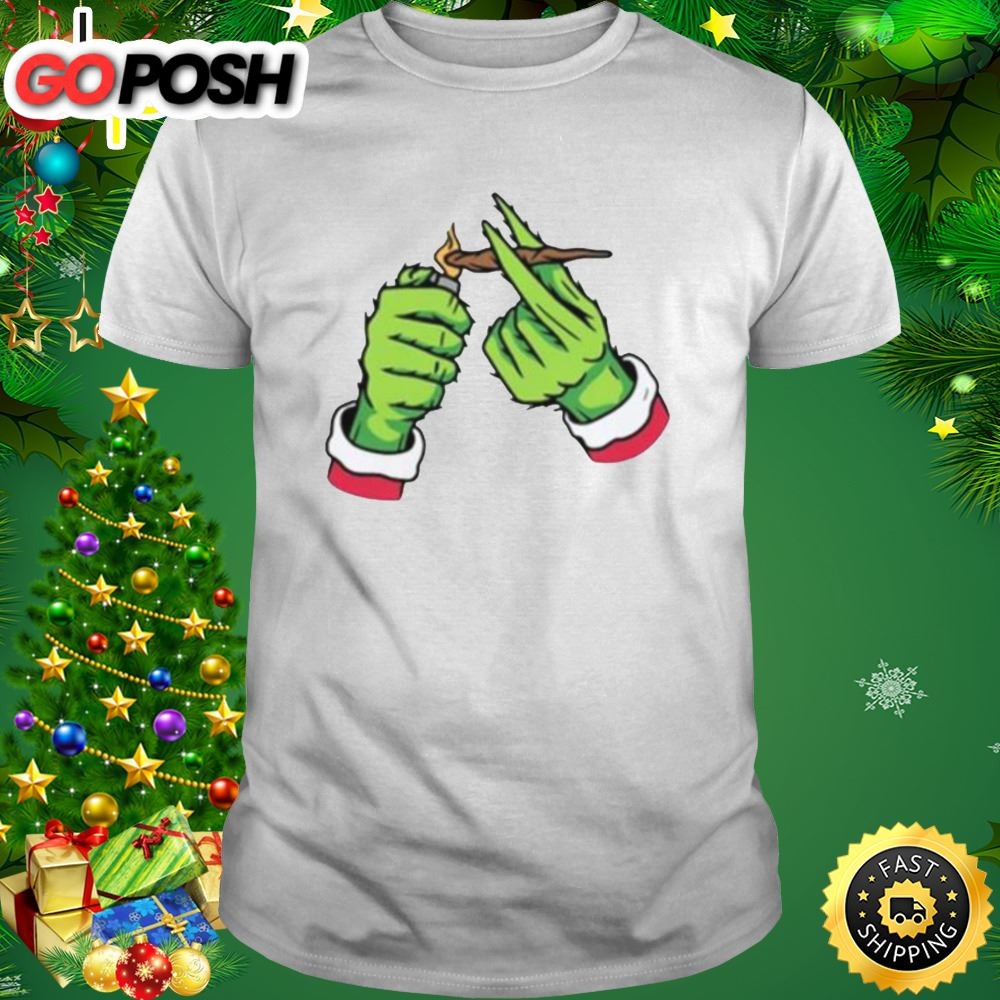 Smoking Grinch Gifts For Christmas 2025 Shirt