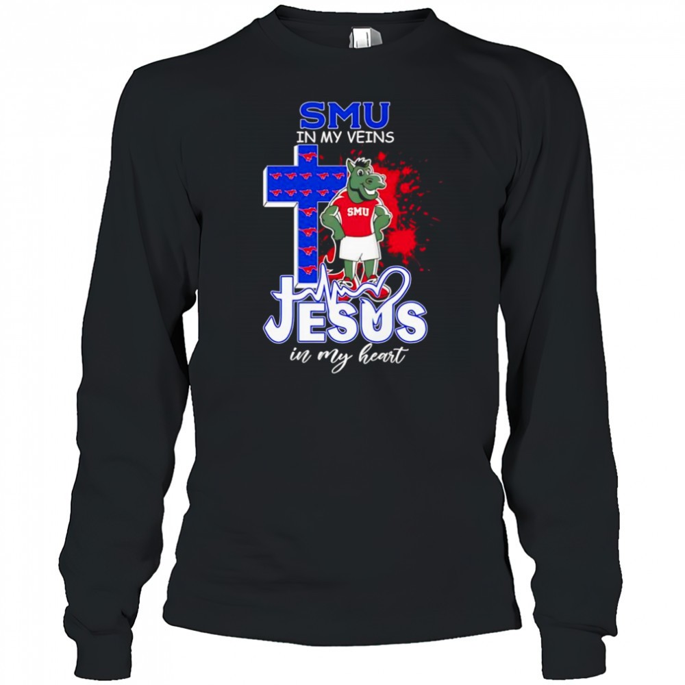 smu-in-my-veins-jesus-in-my-heart-mascot-shirt-ly0xca9e SMU in my veins Jesus in my heart mascot shirt