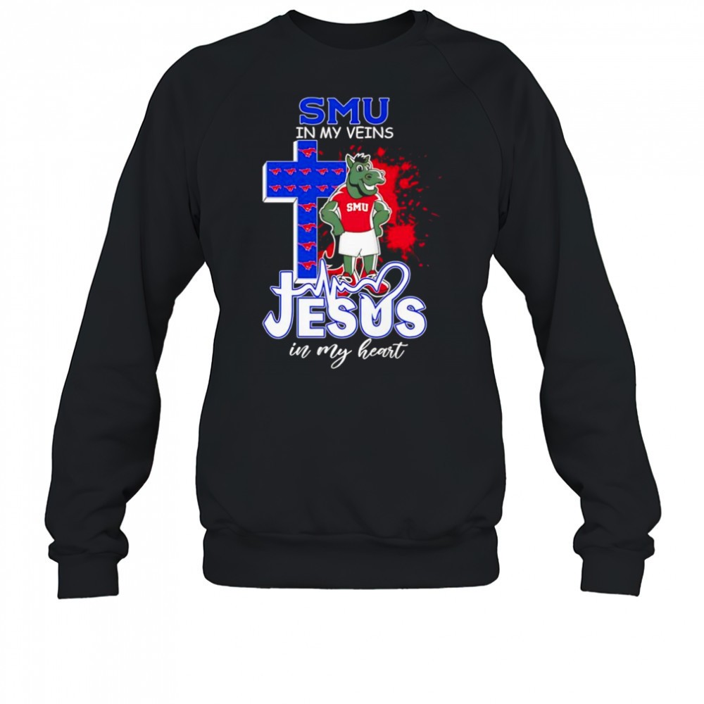 smu-in-my-veins-jesus-in-my-heart-mascot-shirt-ly0xca9e SMU in my veins Jesus in my heart mascot shirt