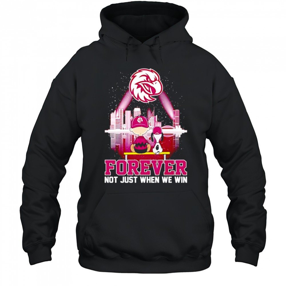Snoopy and Charlie Manly Warringah Sea Eagles forever not just when we win shirt