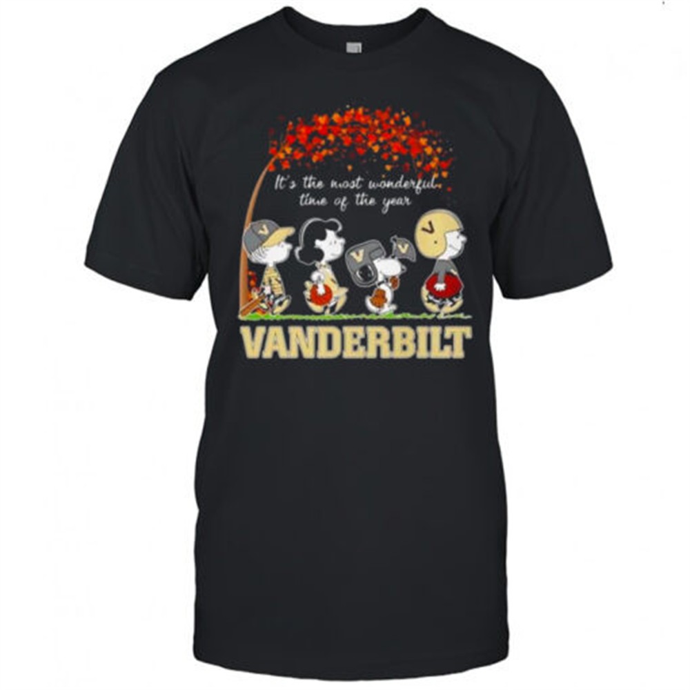 snoopy-and-friends-vanderbilt-sports-team-its-the-most-wonderful-time-of-the-yea-9nb2axwu Snoopy And Friends Vanderbilt Sports Team Its The Most Wonderful Time Of The Year Autumn T-Shirt