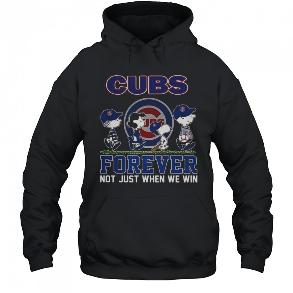 Snoopy And Friends X Chicago Cubs Forever Not Just When We Win Baseball Lovers T-Shirt