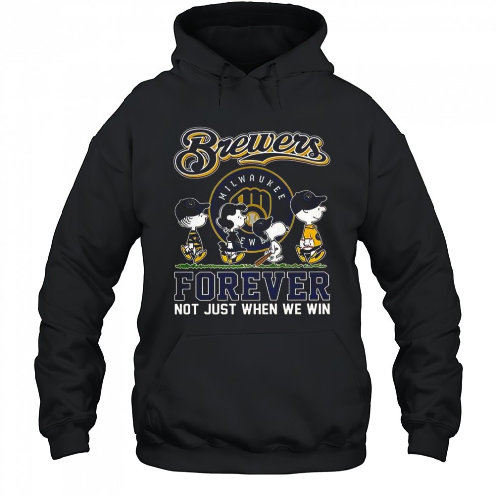 Snoopy And Friends X Milwaukee Brewers Forever Not Just When We Win Baseball Lovers T-Shirt