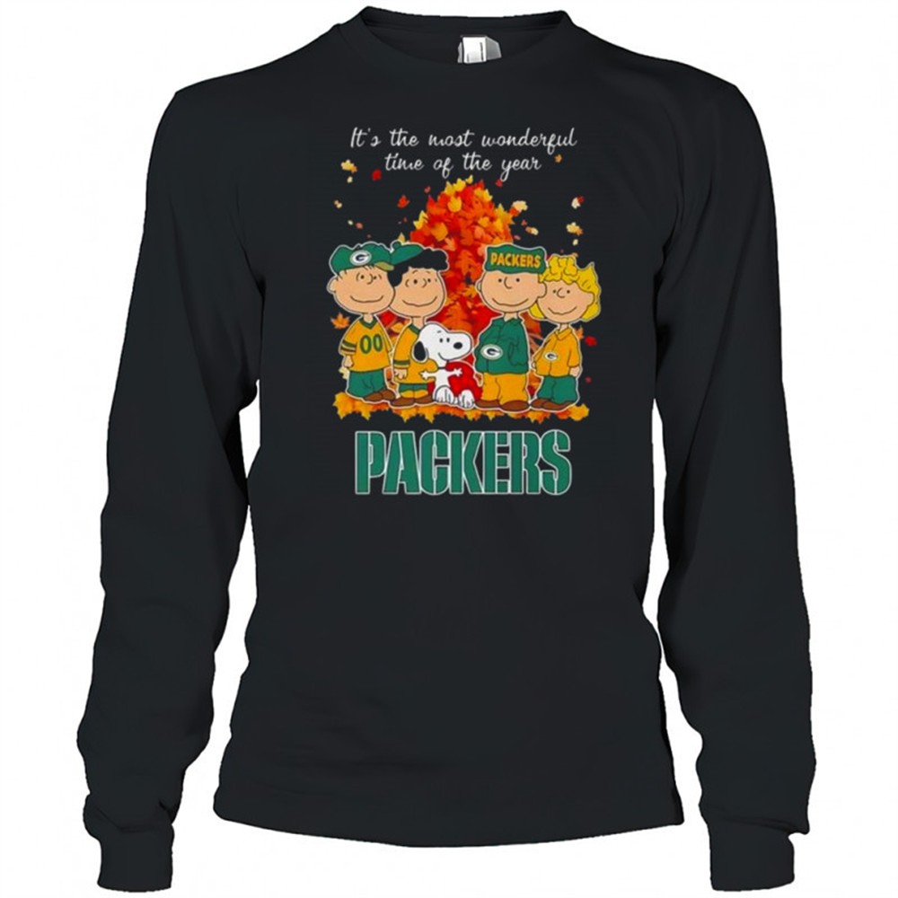 snoopy-and-friends-x-packers-sports-team-its-the-most-wonderful-time-of-the-year-jk9q71y7 Snoopy And Friends X Packers Sports Team Its The Most Wonderful Time Of The Year Autumn T-Shirt