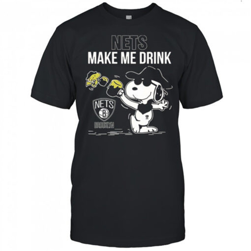 snoopy-and-woodstock-brooklyn-nets-make-me-drink-t-shirt-tkbwkwba Snoopy And Woodstock Brooklyn Nets Make Me Drink T-Shirt